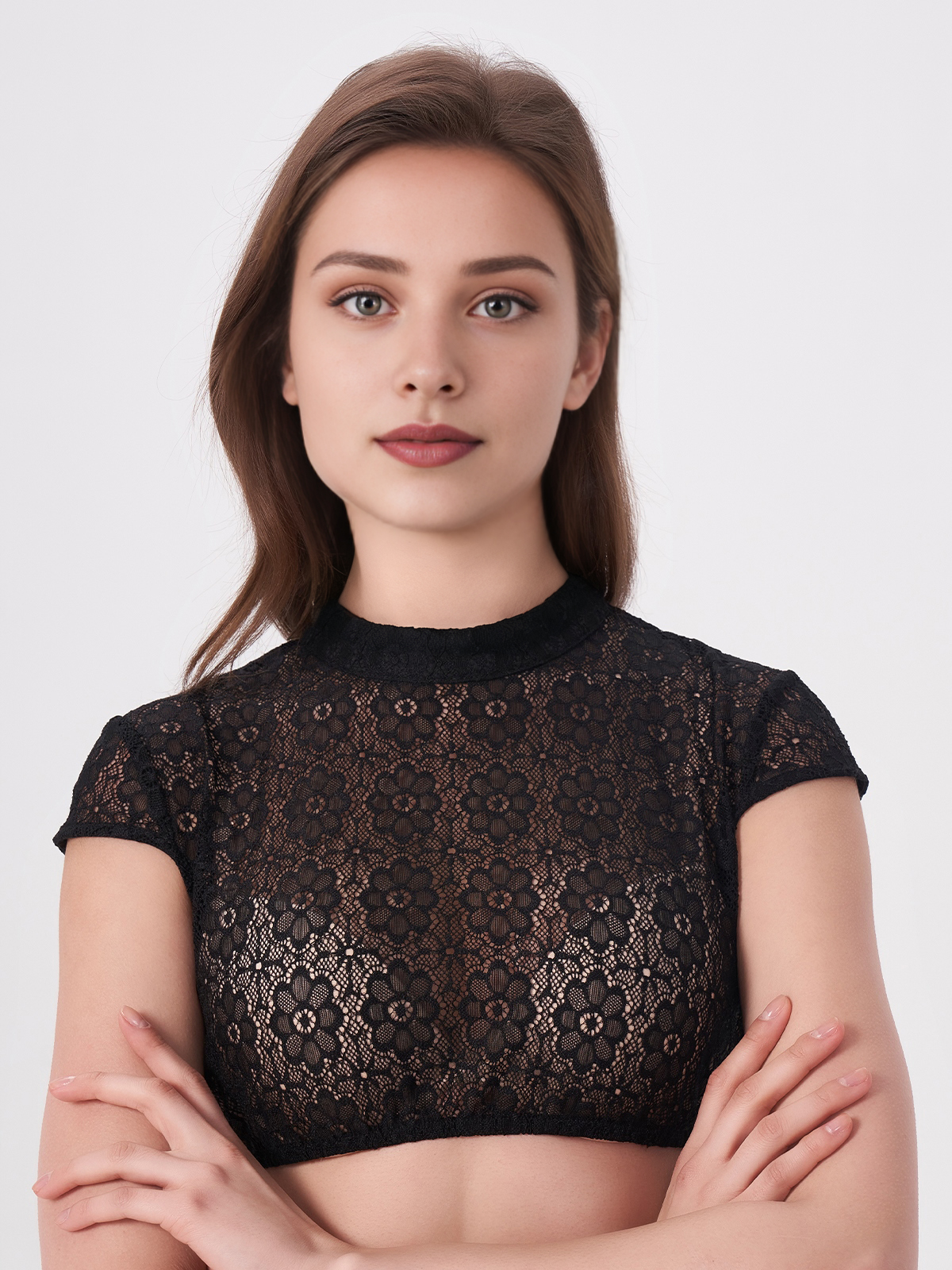 Gelbes Dirndl mit schwarzer Bluse