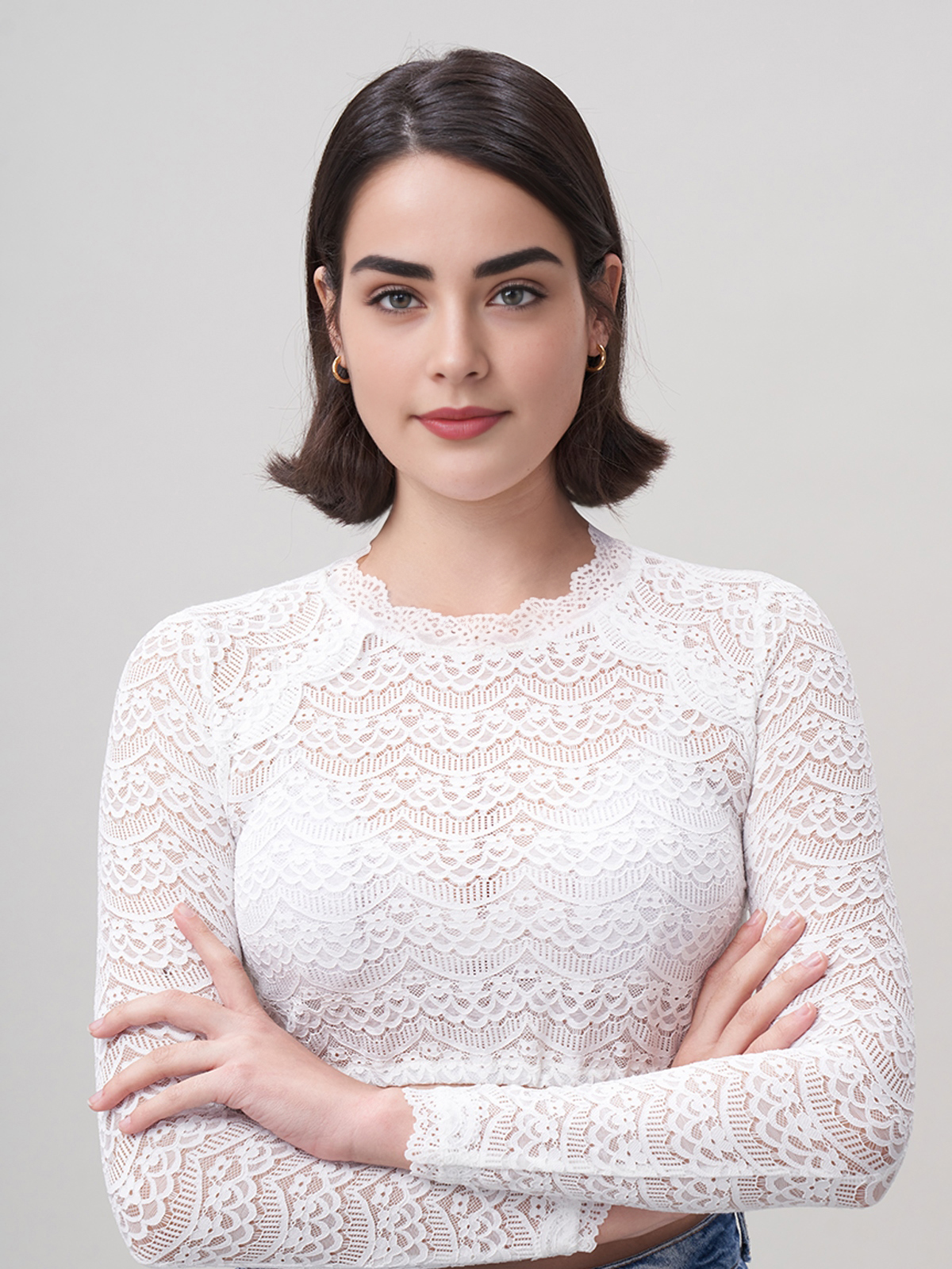 Dirndlbluse in Weiß